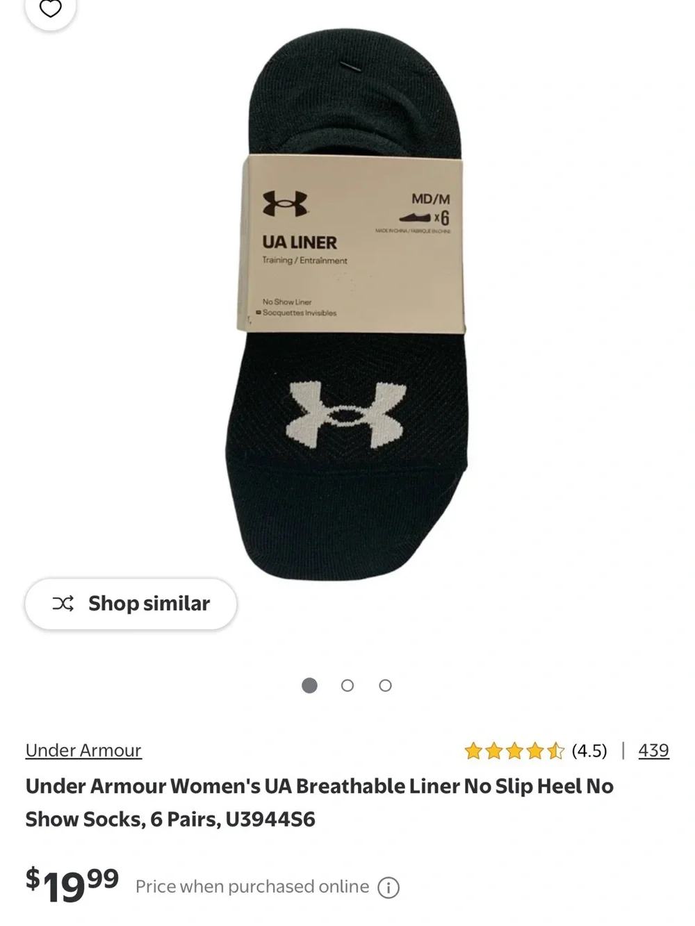 Hue Under Armour Laura Ashley No-Show Liner Socks 10 pairs
